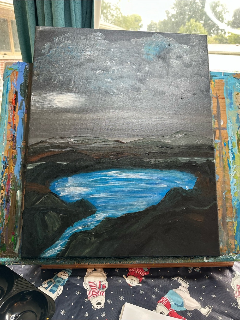 Blue Lake Landscape Canvas
